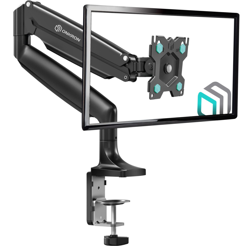 Onkron Monitor Arm Desk Mount For 13 ? 32 Inch Screen, Desk Mounted Monitor Arm Weight Up To 9 Kg - Gas Spring Monitor Arm Vesa 75X75 & 100X100/Single 4603728440590