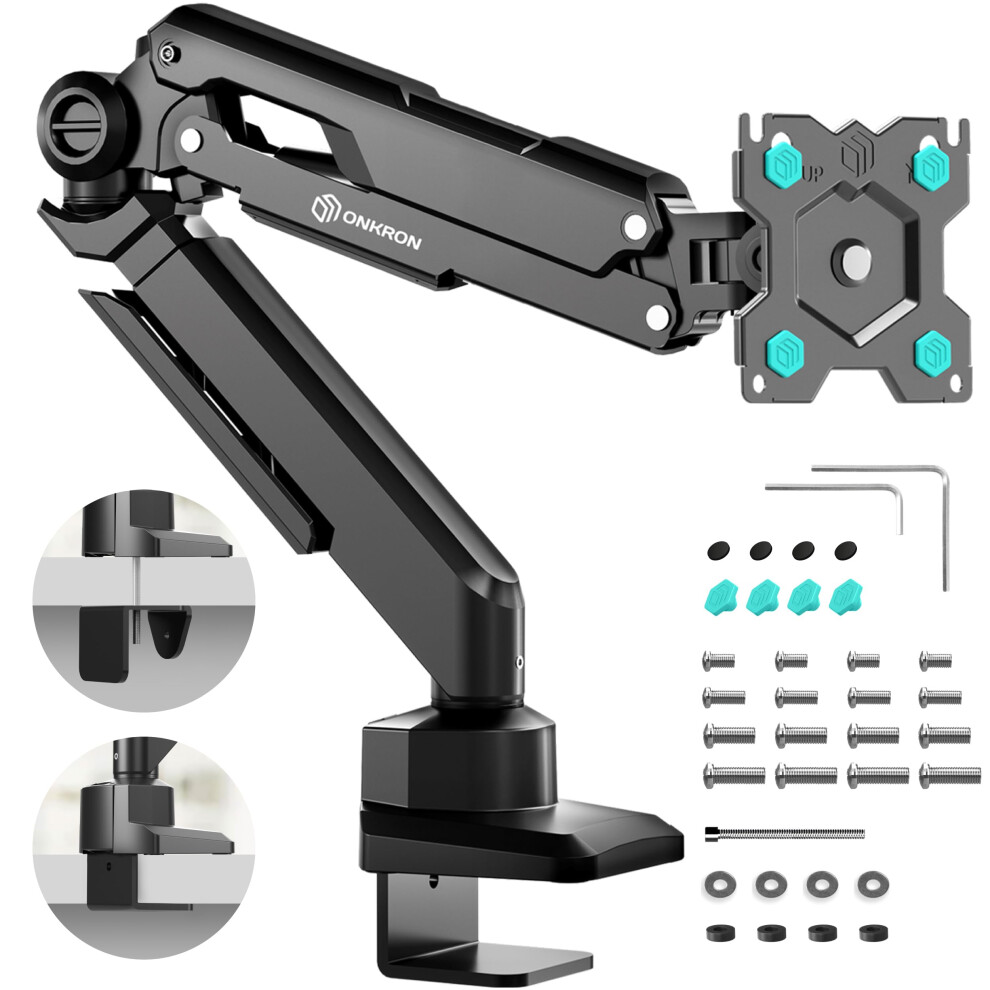 Onkron Monitor Arm Desk Mount For 13-34 Inch Screen, Pc Monitor Arm Single Up To 10 Kg - Gas Spring Monitor Arm With Vesa 75X75-100X100/Desk Mounted 4603728443478