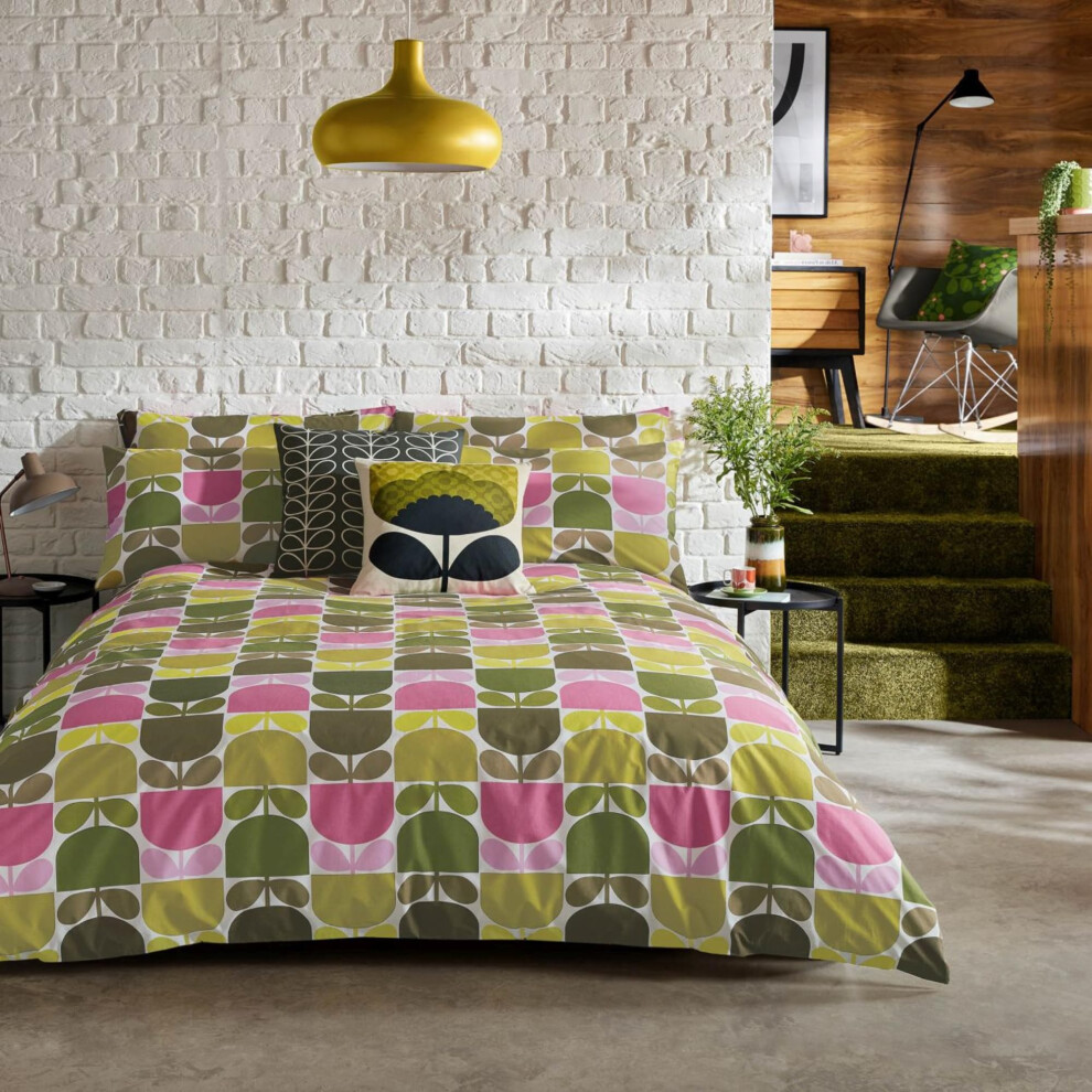 Orla Kiely Multi Block Stem BeddingBedding: Duvet Cover & 2 Pillowcase Set, Double 200x200cm