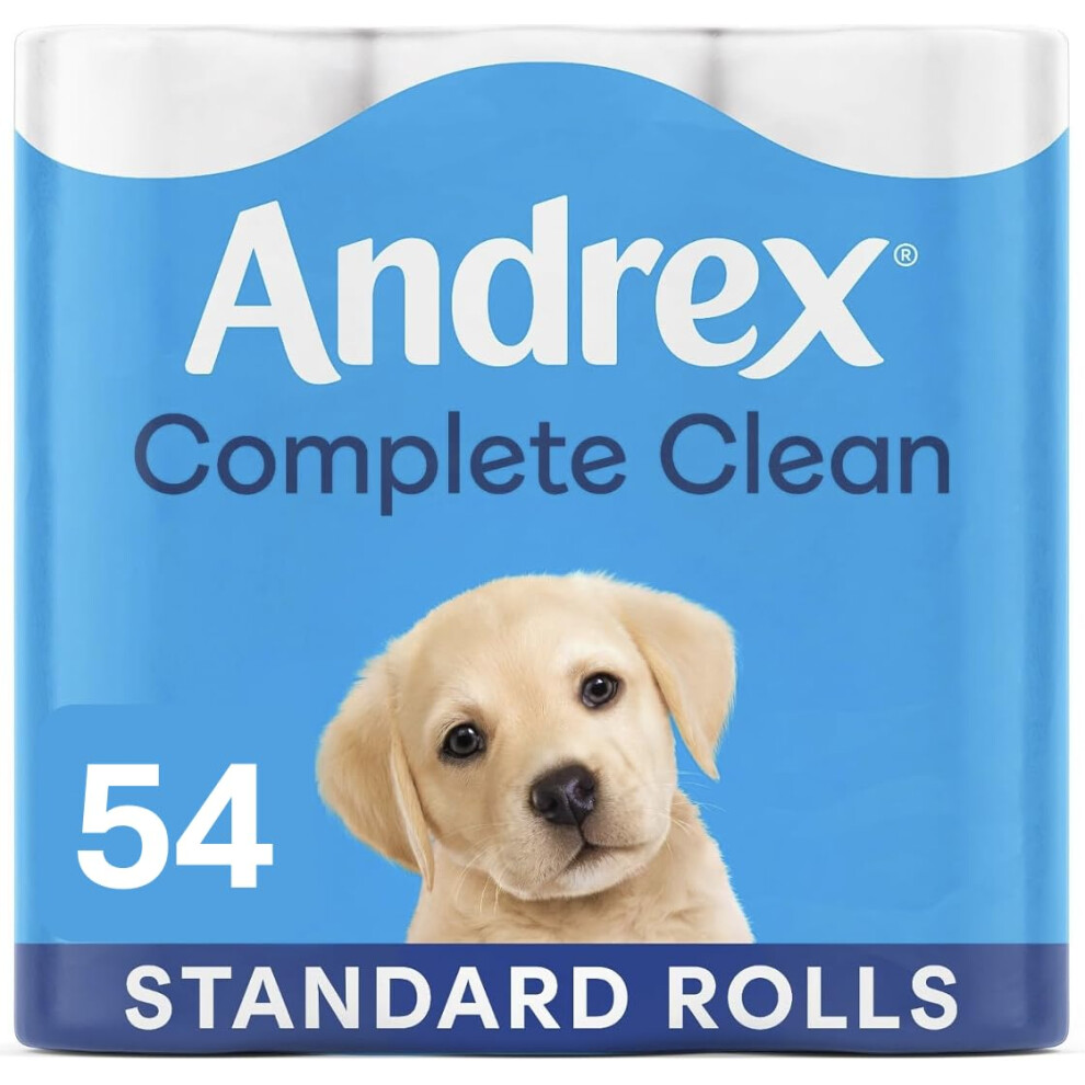 Andrex Toilet Roll - Classic Clean Toilet Paper, 54 Toilet Rolls