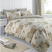 Velosso Reversible Shabby Chic Vintage Maya Duvet/Quilt Cover Multi Printed Bedding Set (King)