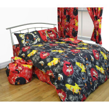Single Bed Angry Birds TNT Red/Black Reversible Duvet Cover Set Official