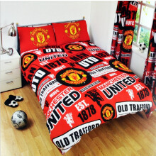 Manchester United FC Football Patch Duvet and Pillow Case Sets (Double)