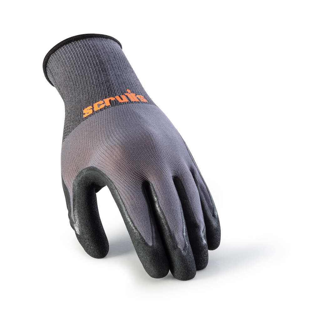 Scruffs Worker Gloves Grey 5pk Size L / 9