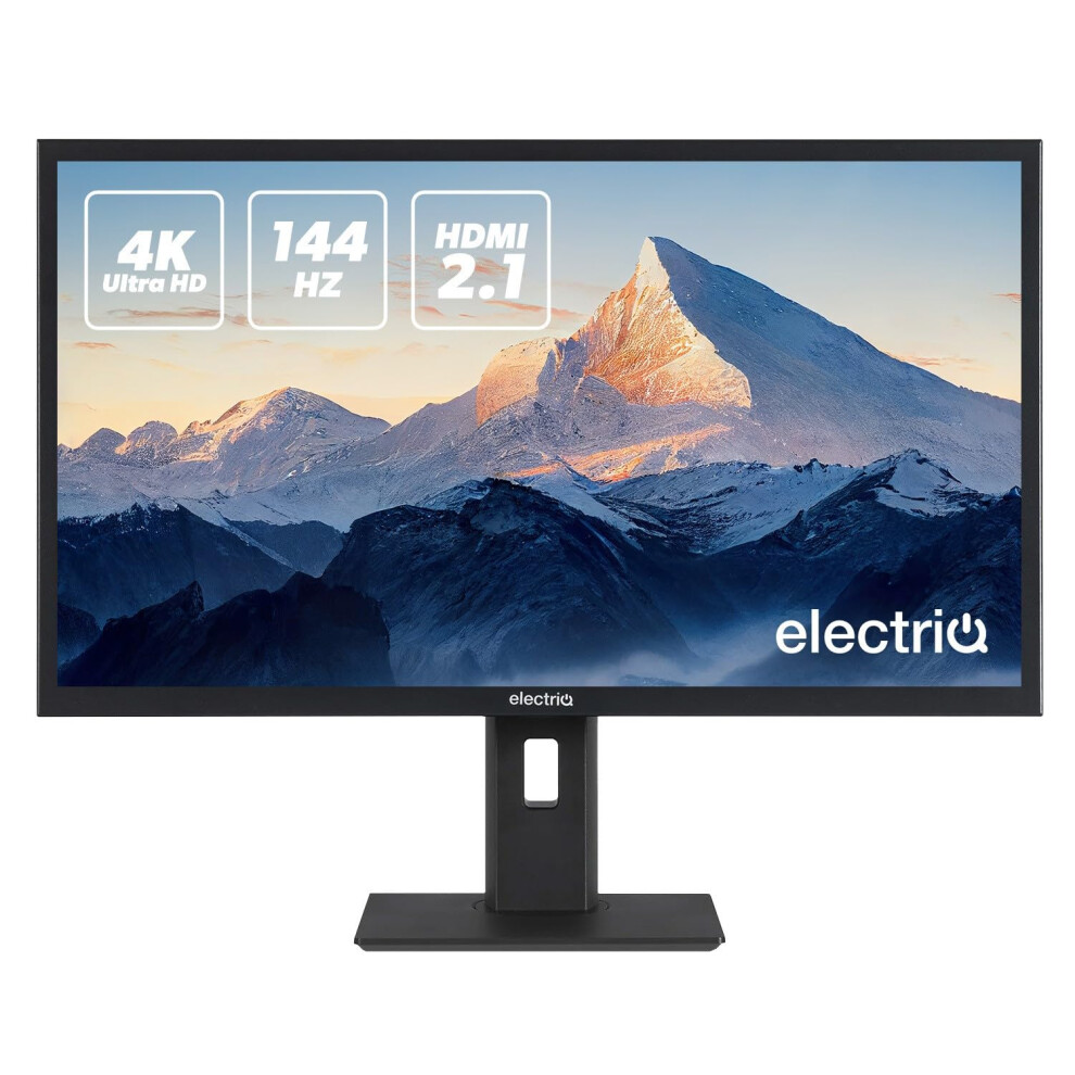 Electriq Black 28" 4K Ips Uhd 144Hz Gaming And Business Monitor