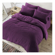 Luxury Purple King Teddy Bear Fleece Duvet Cover Set With Fleece Pillowcase, Soft Warm Cuddle Fleece Duvet Bedding Set - King Size Fleece Duvet Set -