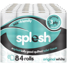 Cusheen Toilet Roll Bulk Buy - Pack of 84 Quilted White 3 Ply Toilet Rolls