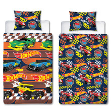 Hot Wheels Officially Licensed Racer Design Single Duvet Cover Set | Reversible 2 Sided Cars Bedding Including Matching Pillow Case | Perfect For Kids