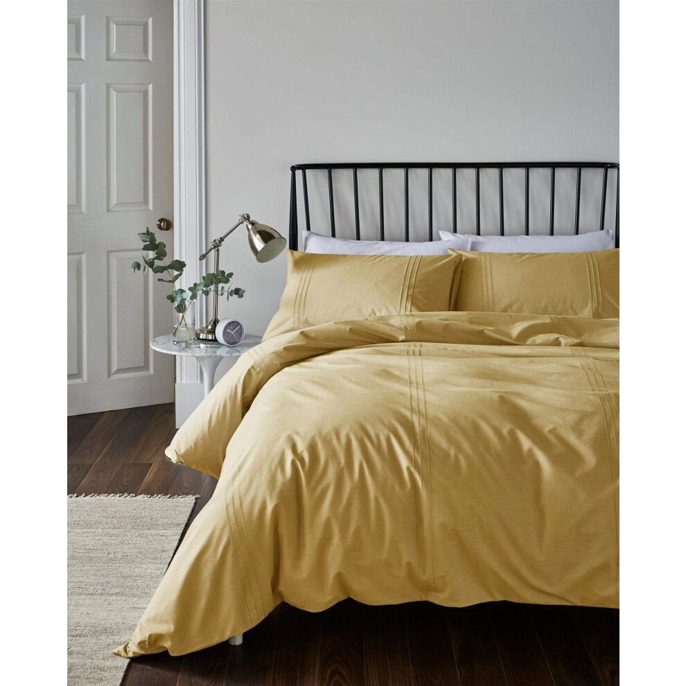 Catherine Lansfield Minimalist So Soft, Ochre, Single Duvet Cover Set