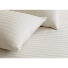 Cream King Size 300 Thread Count Egyptian Cotton Striped Duvet Cover Set by Viceroybedding