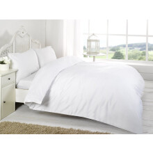 Queens Land Home 100% Egyptian Cotton 200 Thread Hotel Quality Duvet set Available in Single Double, King & Super king. (White, King)