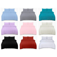 Queens Land Home 100% Brushed Cotton Thermal Flannel Duvet/Quilt Cover Sets in Size Single,Double,King and Super King. (Red, Super King)