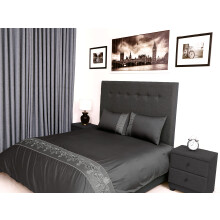 Bed Thread - Egyptian Cotton King Duvet Covers Set Grey, 400 Thread Count Long Staple Cotton Sateen Duvet Sets King, Quilt Covers Bedding Sets,
