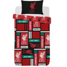 Liverpool fc football duvet cover sets Reversible bedding single double king size bed set with pillowcases lfc block Pattern gifts for boy (LFC Block