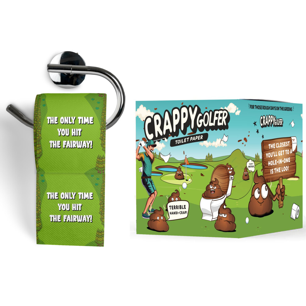 Shanker Golf Toilet Paper - Funny Golf Gift For Bad Golfers - Gag Golf Gift For The Bathroom - Joke Printed Toilet Paper In Novelty Gift Box - Golf