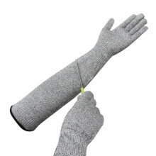 LSYZHX Guard Gloves Gardening, Level 5 Cut Resistant Gloves With Long Arm Sleeves, Long Gardening Gloves for Work Kitchen Heavy Duty (50cm)