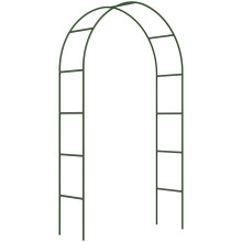 ZENO Garden Arch 2.4M | Heavy Duty Metal Garden Arch | Green Garden Frame Arch for Climbing Plants | Garden Arch for Outdoor, Backyard, Lawn, Patio,