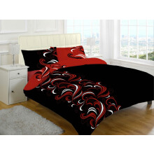 Goldstar? Jacob Black Red King Size Duvet Cover Bedding Set