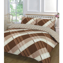 GoldStar? Hardy Check Printed Quilt Duvet Cover Bedding Set, Super King, Brown