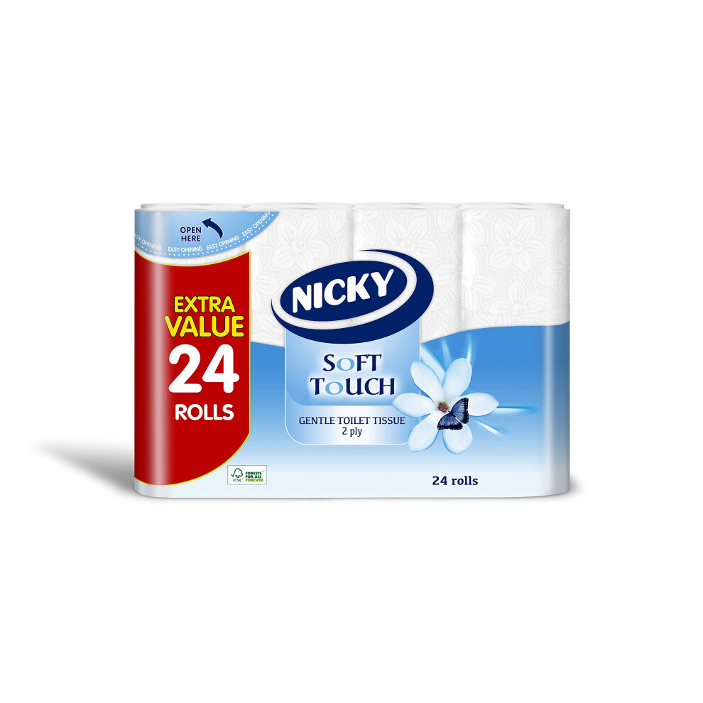 Nicky Soft Touch 24 Roll Toilet Tissue