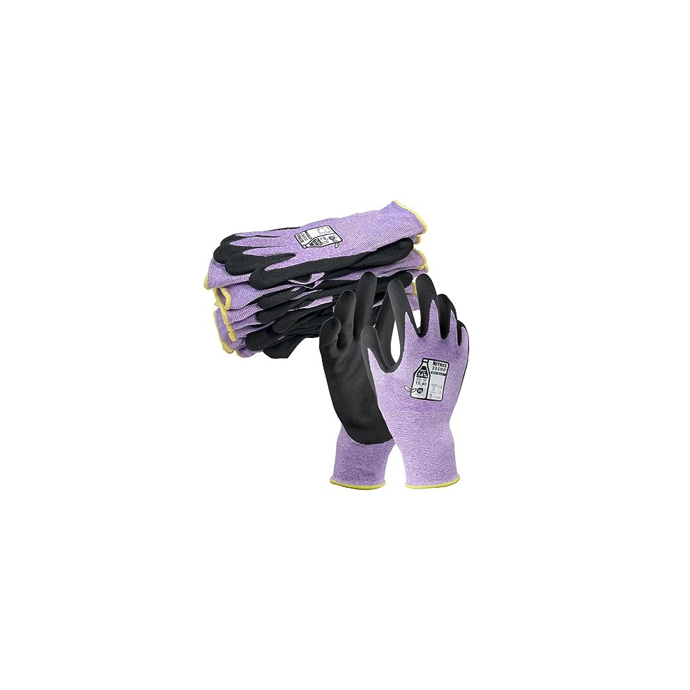 Nitrex 285Rp 5 Pairs Of Work Safety Gloves With Nitregrip? Technology, Sandy Nitrile Palm Coated, Touchscreen Gloves, Size 8, Medium 8435140709162