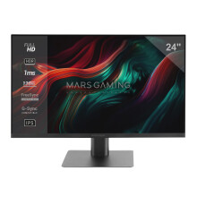 Mars Gaming MV-24, Monitor 24? IPS FHD 120Hz, HDR10 1ms, FreeSync and G-SYNC, PC Monitor with Built-in Speakers, 25? Tilt, Low Blue Light and Flicker