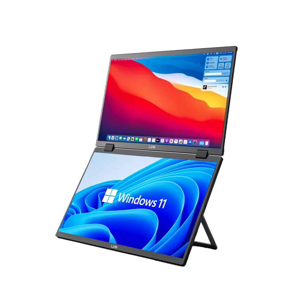 Dua Lipa Lipa Hdr-72 Dual Portable Monitor Full Hd - Foldable Folding Screen - Display - Ultrawide Monitor - 2X 15.6 Inch - Tri-Screen- Triple Monitor - 60 Hz