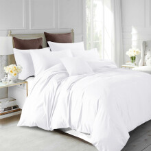 Cotton Comfort Bedding King Size Duvet Cover Bed Set - 100% Egyptian Cotton 400 TC 4PC Duvet Cover King Set With 25cm Deep Fitted Sheet & Pillow Cases