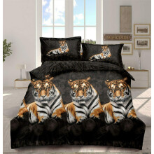 3D Effect Printed Duvet Cover Set Quilt Cover with Fitted Sheet Pillow Case 4 Piece Complete Bedding Set 346 King