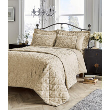 LOOMS & LEAVES Savoy Jacquard Luxurious Duvet Cover Sets Bedding Sets IN (GOLD, DOUBLE)