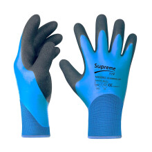 Waterproof Thermal Insulated Winter Work Gloves | Fully Latex Rubber Coated for Water Proof | Fleece Lining Freezer Gloves for Out Door Cold Weather,