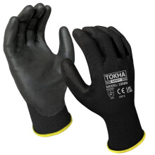 24 Pairs Palm Coated Safety Work Gloves - Firm Grip Gardening Gloves Non-Slip PU Coated Builders Gloves Lightweight Breathable Protective EN388