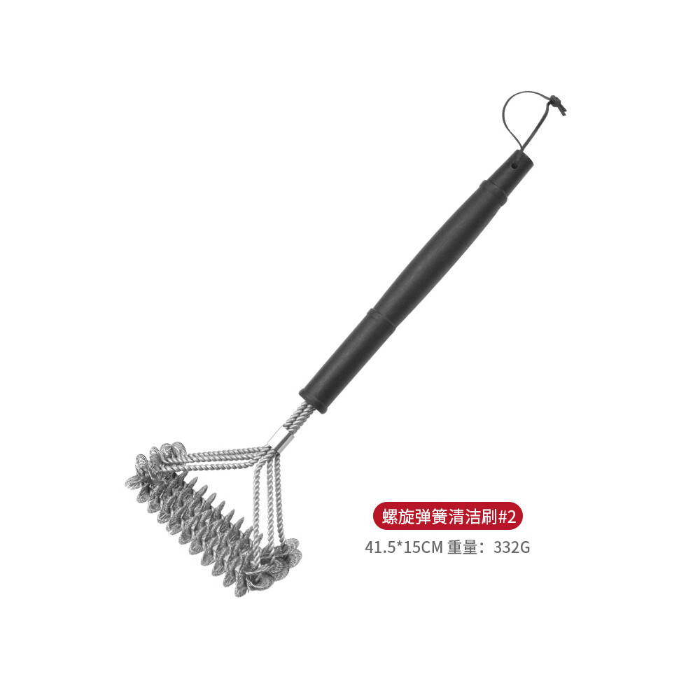 (B) Barbecue Grill Brush BBQ Clean Tool Stainless Steel Wire Bristles Non-stick Cleaning Brushes Barbecue Accessories Triangle Brush-image-OPC-PG9WFW5-NEW
