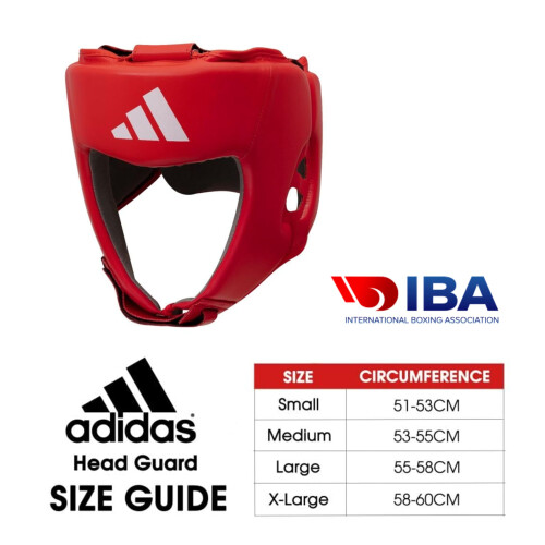 Adidas Adidas Unisex AIBA Εγκεκριμένος Κράνος Πυγμαχίας, Κόκκινος, Μικρός 1