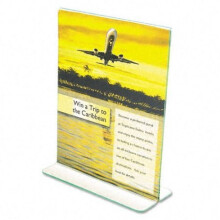 deflecto 5991790 Premium Green Edge Sign Holder, Acryl, 8 1/2 x 11 Einlage, Klar