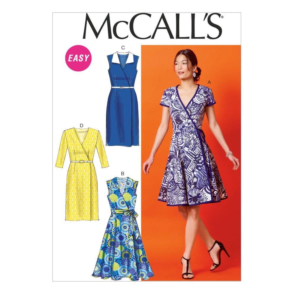 Patron de couture McCall M6959 pour robes et ceintures pour femme, taille E5 """"14-16-18-20-22""""