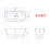 Freestanding Double Ended Bath Bathtub 1500x700mm 5