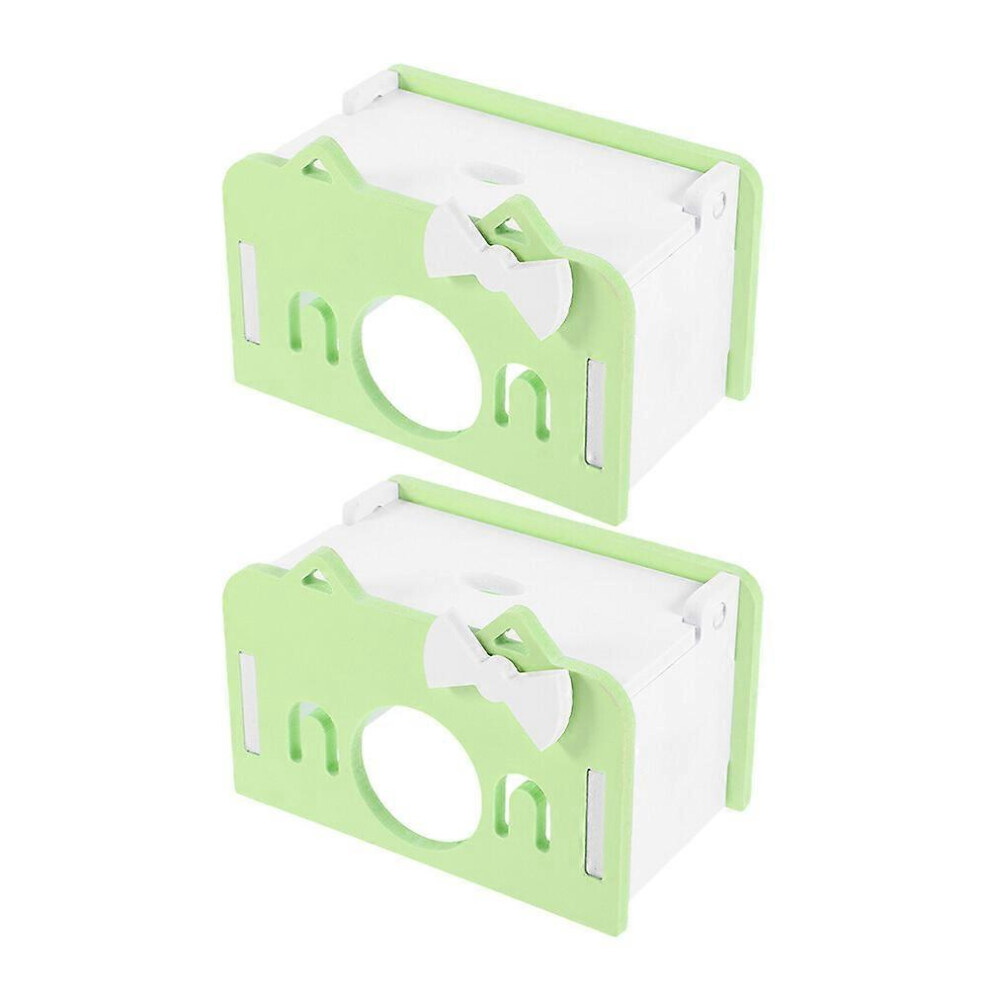 Kricely (As Show, One Size) 2Pcs Hamster House Squirrel Hideout Hut Small Animals Hideout Guinea Pig Cage Hideout