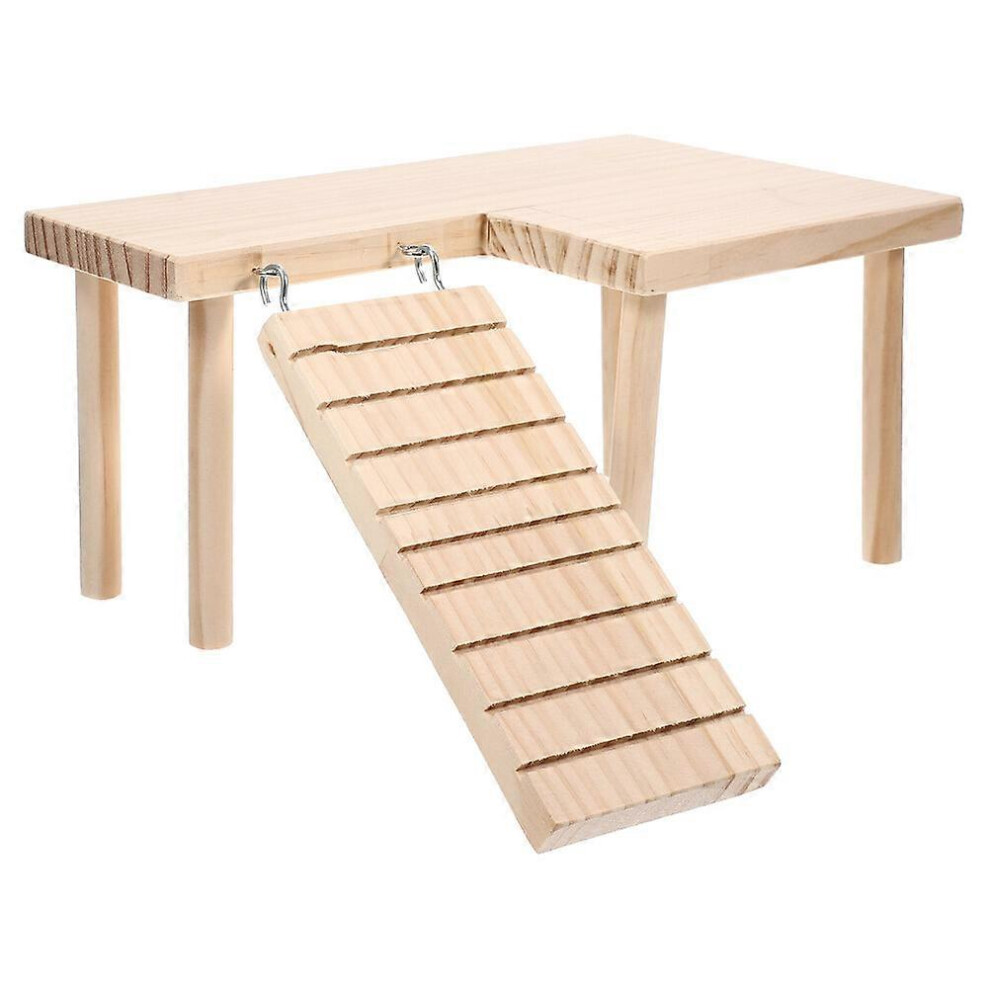 Kricely (As Show, One Size) 1 Set Of Hamster Platform Toy Guinea Pig Platform Ladder Toy Hamster Cage Stand Platform