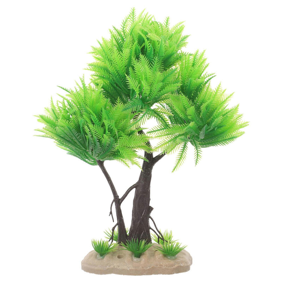 Kricely (As Show, One Size) Fish Tank Tree Decor Artificial Aquarium Plant Fish Tank Plastic Tree Simulation Tree Model