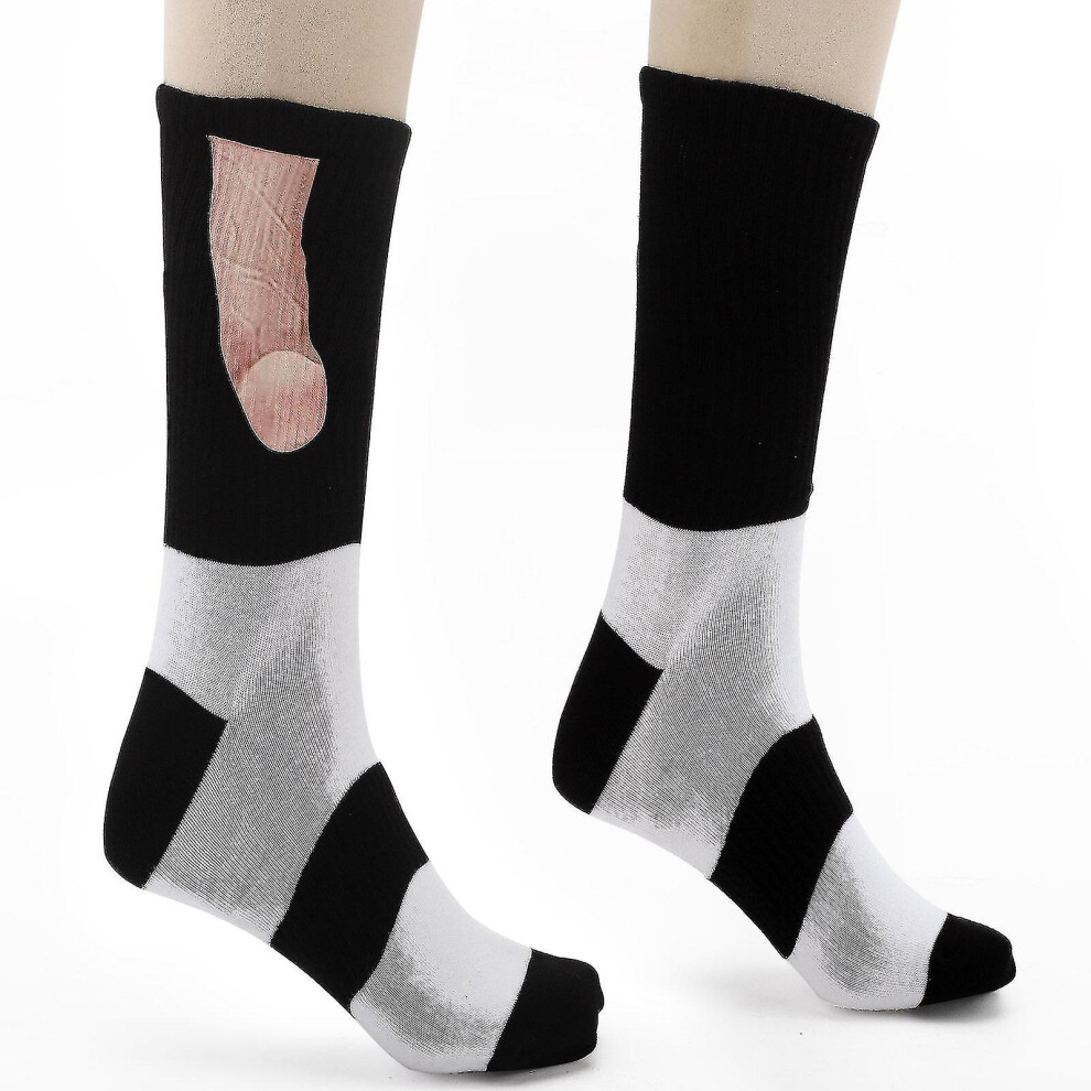 (black white stripes, One size) Men&#39;s Funny Socks Cotton Cute Black Grey White Women Crew - Jxlgv-image-OPC-PG9WHJK-NEW
