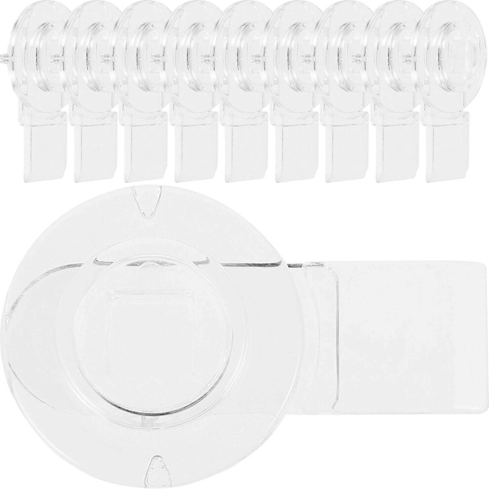 Kricely (As Show, One Size) 10Pcs Pet Door Lock Acrylic Transparent Pet Door Lock Cabinet Knob Locks