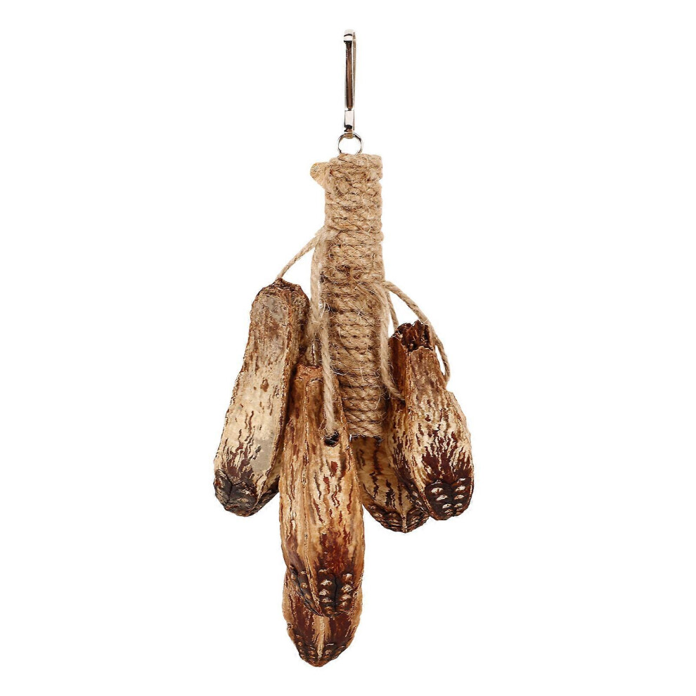 Kricely (As Show, One Size) Bird Toy Wooden Bird Chew Toy Bird Cage Suspending Toy Parrots Chewing Toy Birdcage Toy