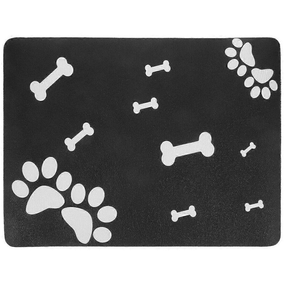 Kricely (As Show, One Size) Water Absorbent Pet Feeding Mat Food And Water Bowl Mat No Stains Feeding Mat