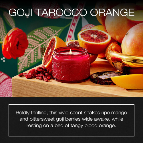 Voluspa Voluspa Goji Tarocco Orange, Μικρό Κερί, 3.2 oz, 25 Ώρες Καύσης, Φυσικές Φιτίλι και Κηρός Καρύδας 1