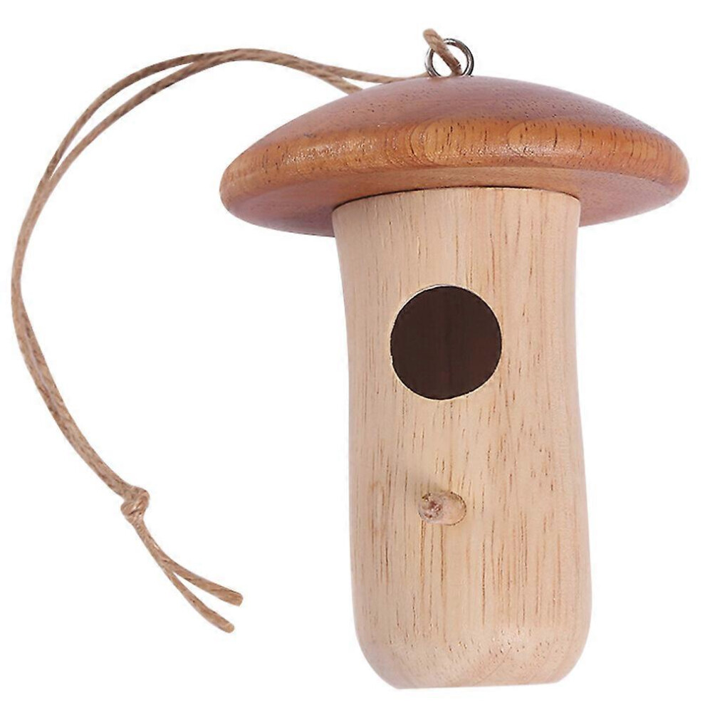 Kricely (As Show, One Size) Outdoor Hanging Hummingbird Feeder Wood Mushroom Shape Hummingbird Hut Garden Bird Feeder