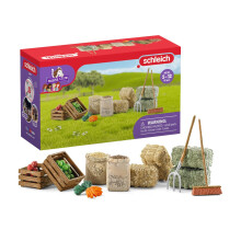 Schleich Horse Club, Horse Toys for Girls and Boys, Toy Feed and Accessory Set for Horses and Animals, 14 Pieces, Ages 5+