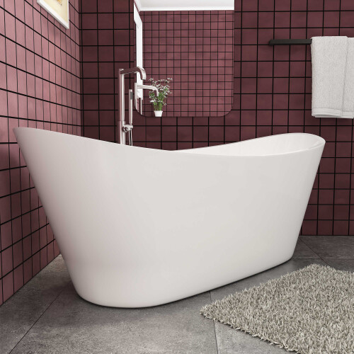 AICA Freestanding Double Ended Bath Bathtub 1700x720mm 1