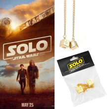 Star Wars Han Solo Sabacc Glückswürfel – Exklusiv AMC Eröffnungsnacht, 1,3 cm Würfel an 22 cm Halskette