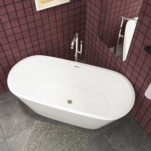 AICA Freestanding Double Ended Bath Bathtub 1700x800mm 2